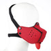 Kiotos - Neopreen Puppy Dog Gag/Mondmasker - Rood-Laced-up.nl