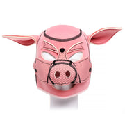 Kiotos - Neopreen Roze Varkentjes Masker/Hood-Laced-up.nl