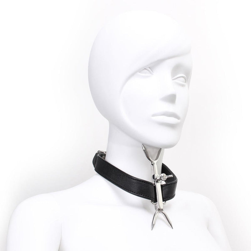 Kiotos - Posture Collar Met Verstelbare Dubbele Nekpinnen-Erotiekvoordeel.nl