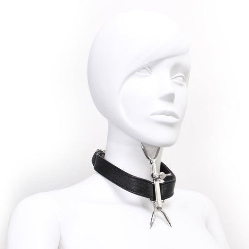 Kiotos - Posture Collar Met Verstelbare Dubbele Nekpinnen-Erotiekvoordeel.nl