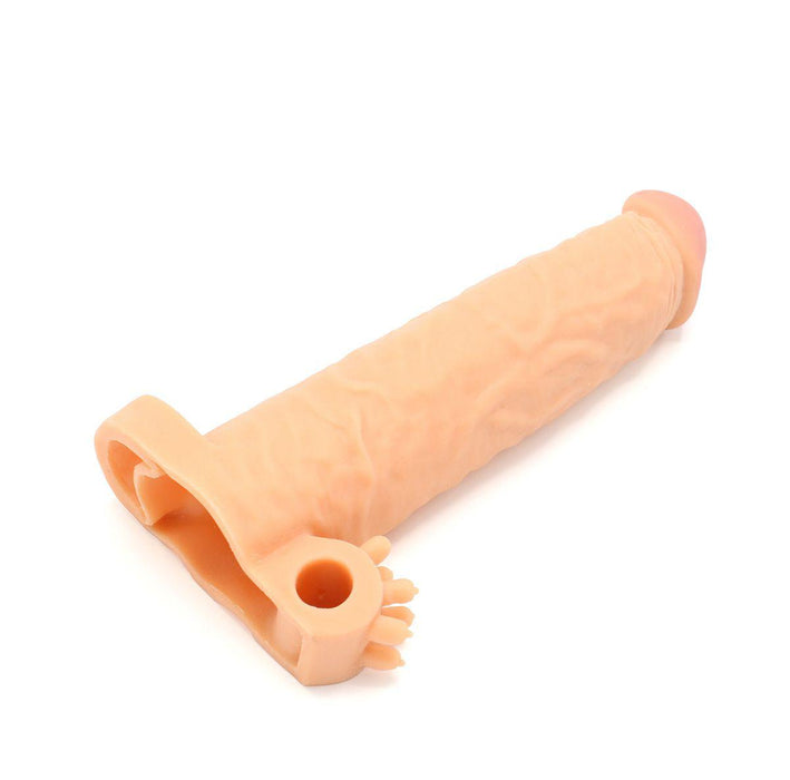 Kiotos - Realistic Penis Sleeve van 19 cm met Vibrator Bullet Houder en Ball Stretcher - Boost Je Intieme Momenten!-Laced-up.nl