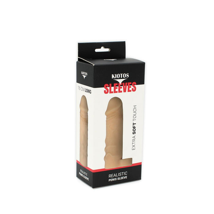 Kiotos - Realistische Penis Sleeve - Extra Soft - Met Ballstretcher - Comfort, Plezier en Extra Omtrek-Laced-up.nl