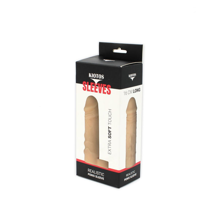 Kiotos - Realistische Penis Sleeve - Extra Soft - Met Ballstretcher - Comfort, Plezier en Extra Omtrek-Laced-up.nl