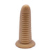Kiotos - Ribbed Penis XL Shinny Flesh Suction Dildo - Amazing Shinny Gold/Flesh Silicone - 8 cm diameter x 30 cm lang-Laced-up.nl