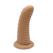 Kiotos - Ribbed Penis XL Shinny Flesh Suction Dildo - Amazing Shinny Gold/Flesh Silicone - 8 cm diameter x 30 cm lang-Laced-up.nl