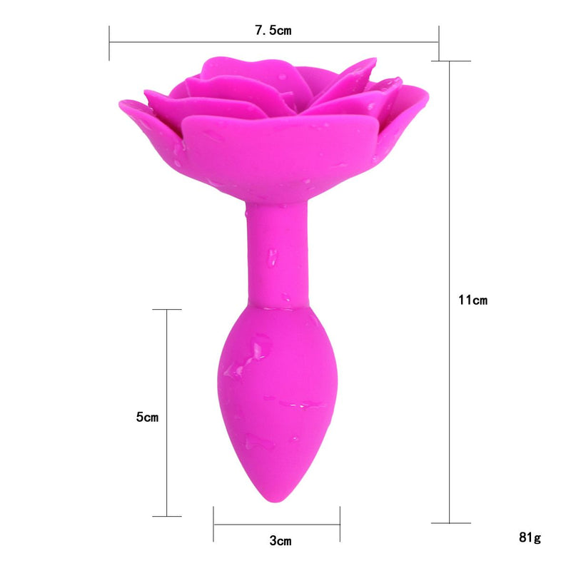 Kiotos - Roze Roos - Siliconen Anaal Plug-Laced-up.nl
