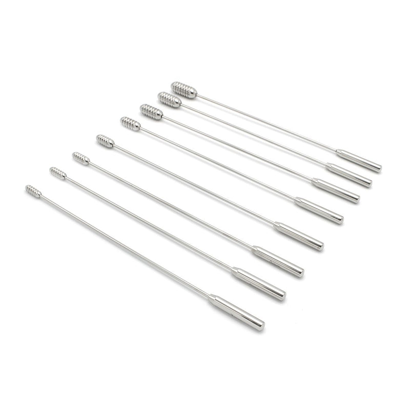 Kiotos - Set Met Geribbelde Rosebud Dilators/sounds In Luxe etui - 8 Stuks-Erotiekvoordeel.nl