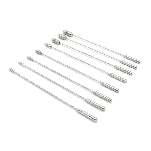 Kiotos - Set Met Geribbelde Rosebud Dilators/sounds In Luxe etui - 8 Stuks-Erotiekvoordeel.nl