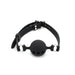 Kiotos - Siliconen Ball Gag Met (adem)gaten - Zwart-Laced-up.nl