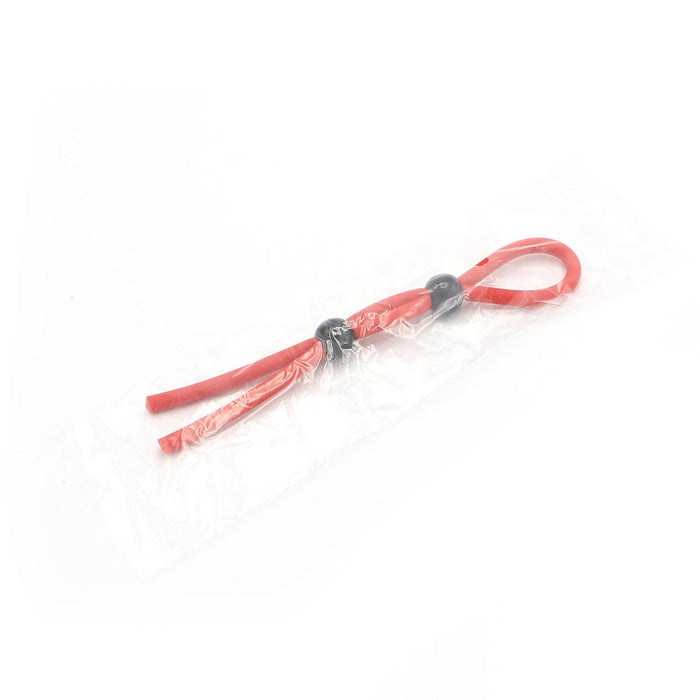 Kiotos - Siliconen Cockring Koordje The Double Strangler - Rood-Laced-up.nl