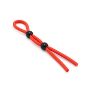 Kiotos - Siliconen Cockring Koordje The Double Strangler - Rood-Laced-up.nl
