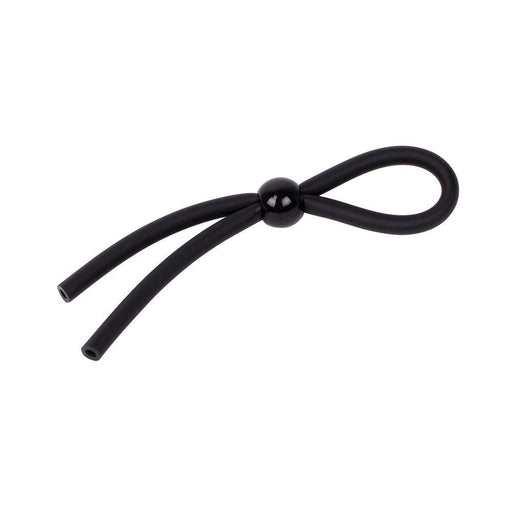 Kiotos - Siliconen Cockring Koordje - The Strangler - Zwart-Laced-up.nl