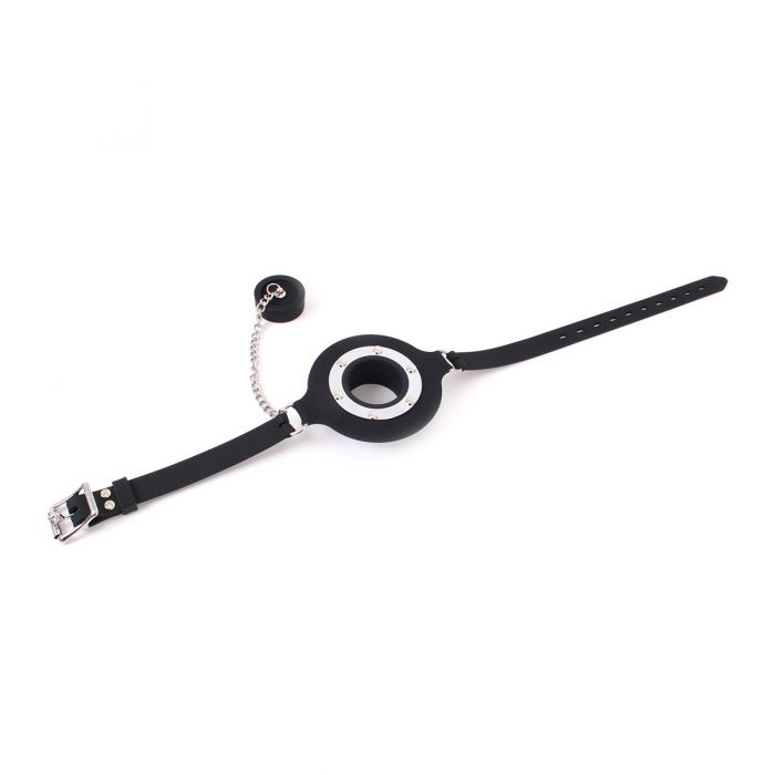 Kiotos - Siliconen Open Mond Gag Met Wastafel Stop-Laced-up.nl