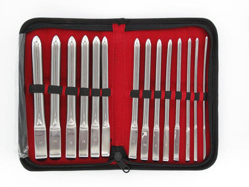 Kiotos - Single End Dilator Set - RVS - 14 stuks-Erotiekvoordeel.nl