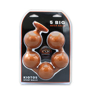 Kiotos - Sport Balls - 5 Grote Anaal Ballen - Siliconen - Diameter 80 mm-Erotiekvoordeel.nl