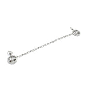 Kiotos - Stalen Tepelklem Ringen Met Ketting - RVS - Lengte Ketting 38 cm-Erotiekvoordeel.nl