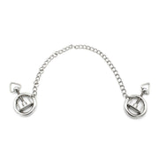 Kiotos - Stalen Tepelklem Ringen Met Ketting - RVS - Lengte Ketting 38 cm-Erotiekvoordeel.nl