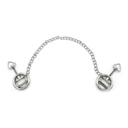 Kiotos - Stalen Tepelklem Ringen Met Ketting - RVS - Lengte Ketting 38 cm-Erotiekvoordeel.nl
