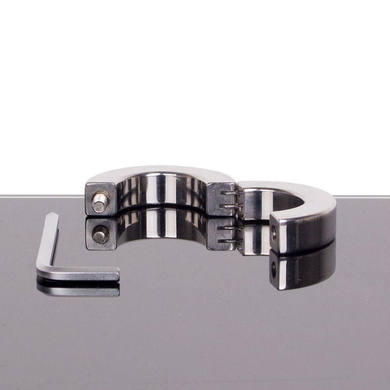 Kiotos - Ballstretcher RVS Met Groeven Scharnierend 14 mm Hoog Ø 35 mm-Laced-up.nl