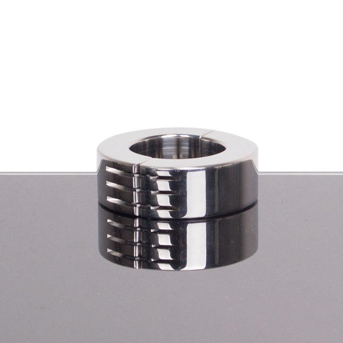 Kiotos - Ballstretcher RVS Met Groeven Scharnierend 20 mm Hoog Ø 35 mm-Laced-up.nl