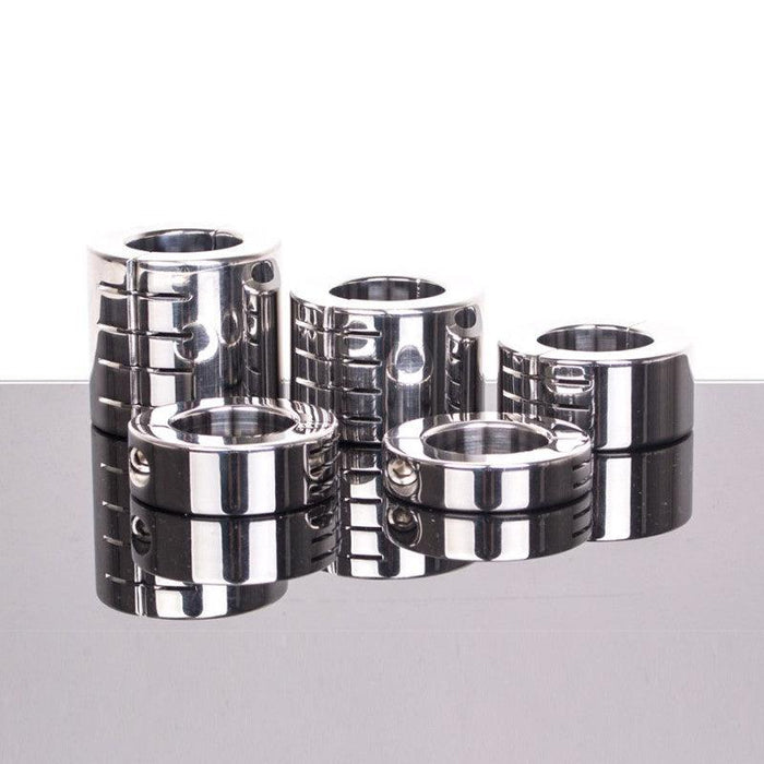 Kiotos - Ballstretcher RVS Met Groeven Scharnierend 20 mm Hoog Ø 35 mm-Laced-up.nl