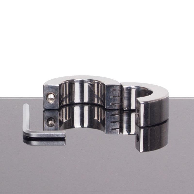 Kiotos - Ballstretcher RVS Met Groeven Scharnierend 20 mm Hoog Ø 35 mm-Laced-up.nl