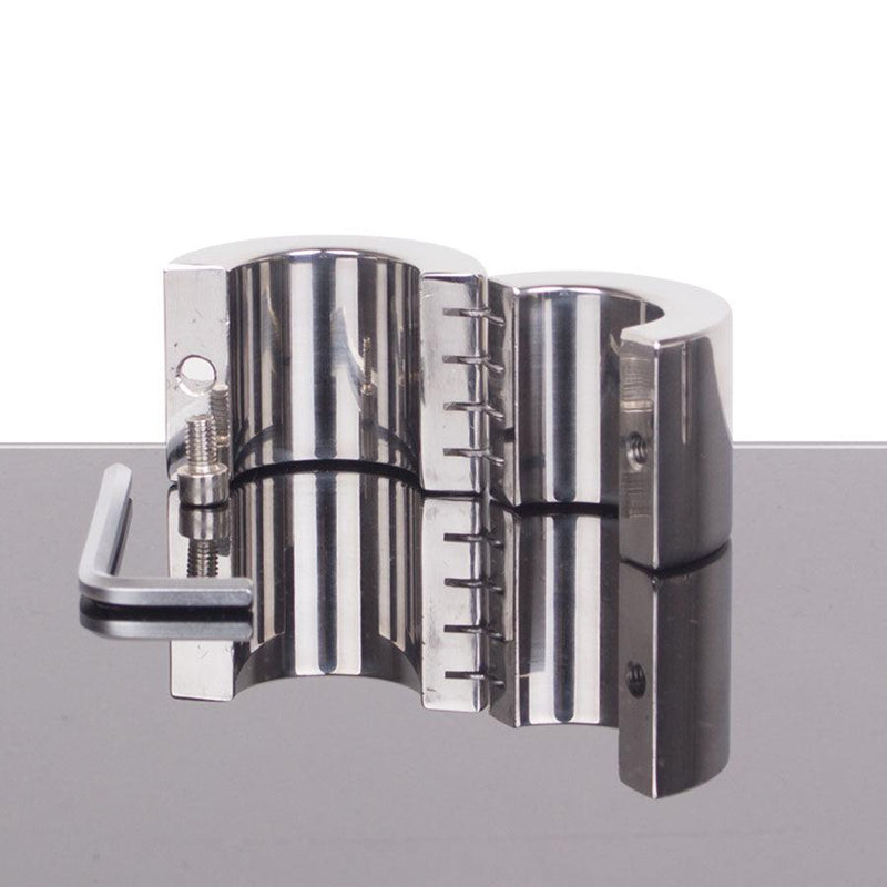 Kiotos - Ballstretcher RVS Met Groeven Scharnierend 42 mm Hoog Ø 35 mm-Laced-up.nl