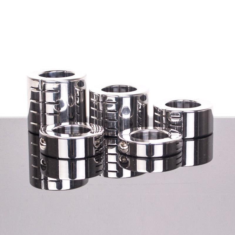 Kiotos - Ballstretcher RVS Met Groeven Scharnierend 56 mm Hoog Ø 35 mm-Laced-up.nl