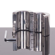 Kiotos - Ballstretcher RVS Met Groeven Scharnierend 56 mm Hoog Ø 35 mm-Laced-up.nl