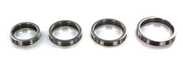 Kiotos - Cockring Met Groeven RVS - 10 mm breed-Laced-up.nl