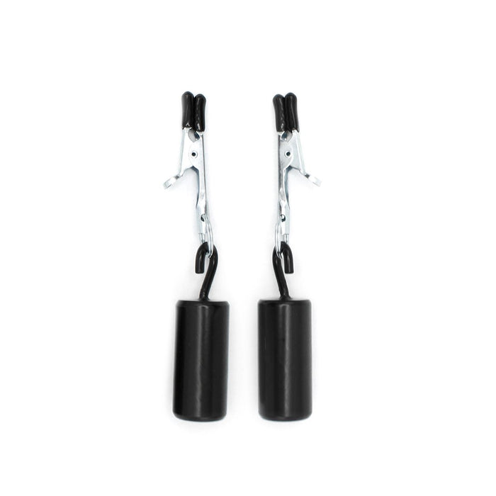 Kiotos - Crocodile Tepelklemmen - 2 x 100g met Haakgewichten- RVS - Zwart-Laced-up.nl