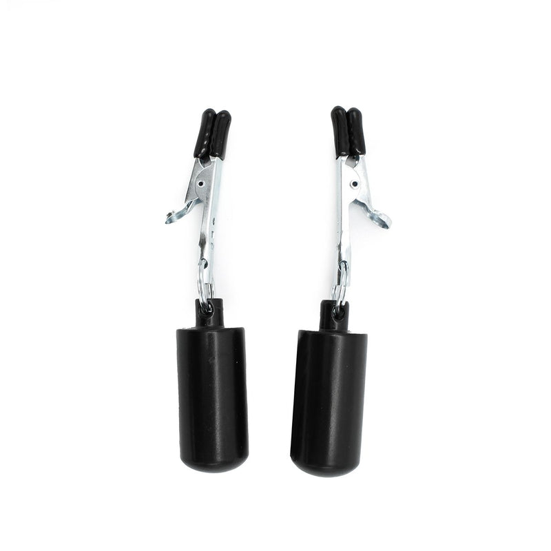 Kiotos - Crocodile Tepelklemmen - Met 2 x 100g Bullet Gewichten - RVS - Zwart-Laced-up.nl