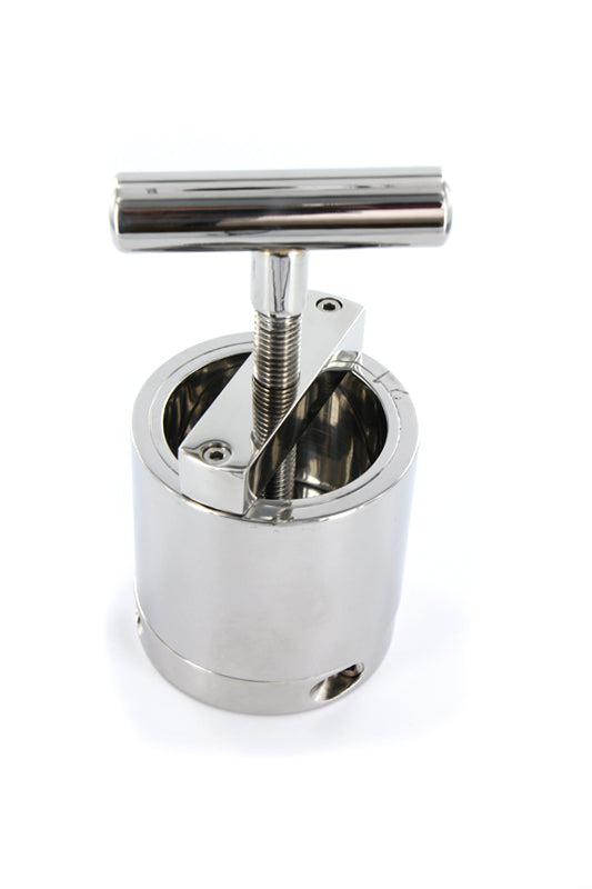 Kiotos Steel - Extreme RVS Ball Flash Crusher Met Schroefklem-Laced-up.nl