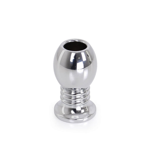 Kiotos - Holle Anaal Plug - RVS - Geribbeld - Lengte 70 mm-Erotiekvoordeel.nl