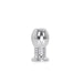 Kiotos - Holle Anaal Plug - RVS - Geribbeld - Lengte 70 mm-Erotiekvoordeel.nl
