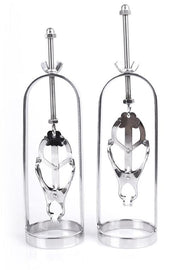 Kiotos Steel - RVS Tepel Stretchers Met Clover Ontwerp En Draaischroeven-Laced-up.nl