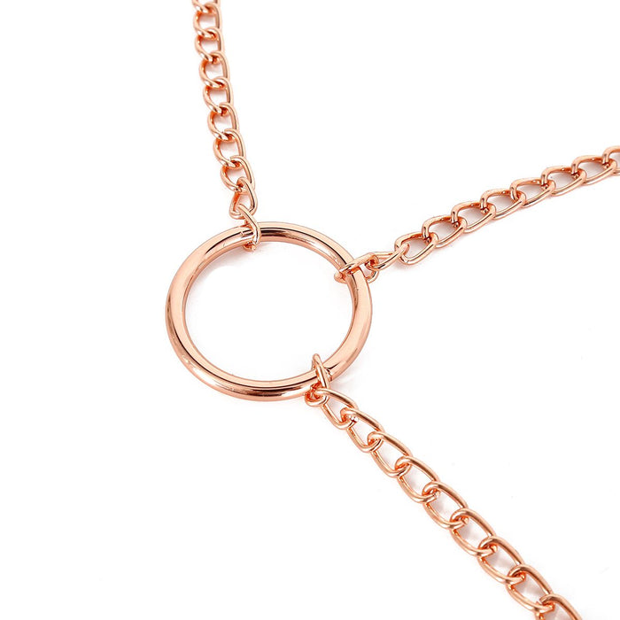 Kiotos - Rosé Gouden Tepelklemmen met Clitoris Klem-Laced-up.nl