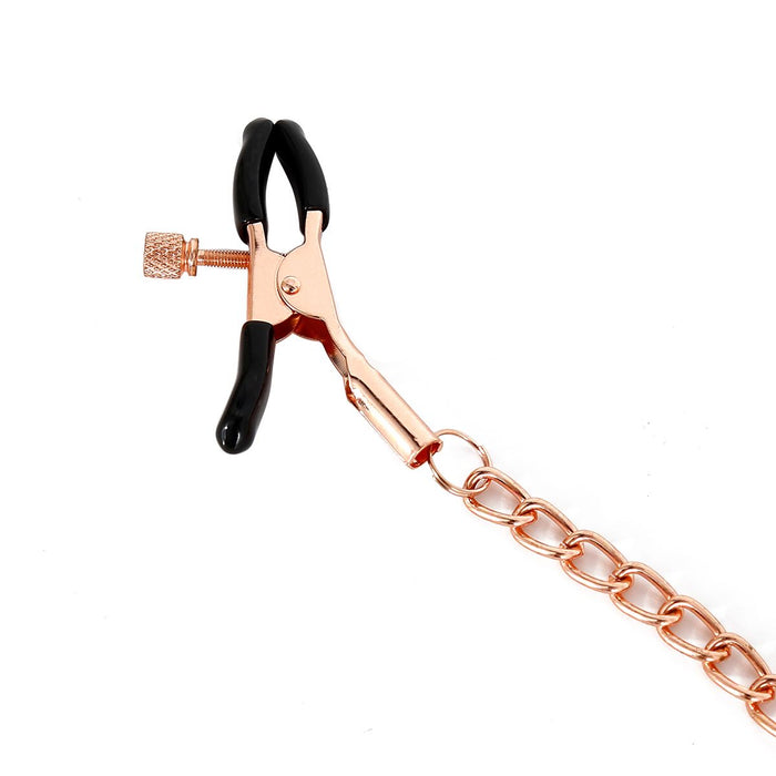 Kiotos - Rosé Gouden Tepelklemmen met Clitoris Klem-Laced-up.nl