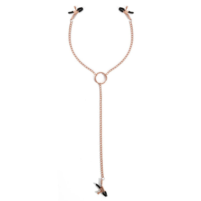 Kiotos - Rosé Gouden Tepelklemmen met Clitoris Klem-Laced-up.nl