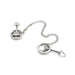 Kiotos - Stalen Tepelklem Ringen Met Ketting - RVS - Lengte Ketting 38 cm-Laced-up.nl