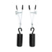 Kiotos - Tepelklemmen - Verstelbare Tepelklemen met 2 x 100 gram Haak Gewichten - RVS - Zwart-Laced-up.nl