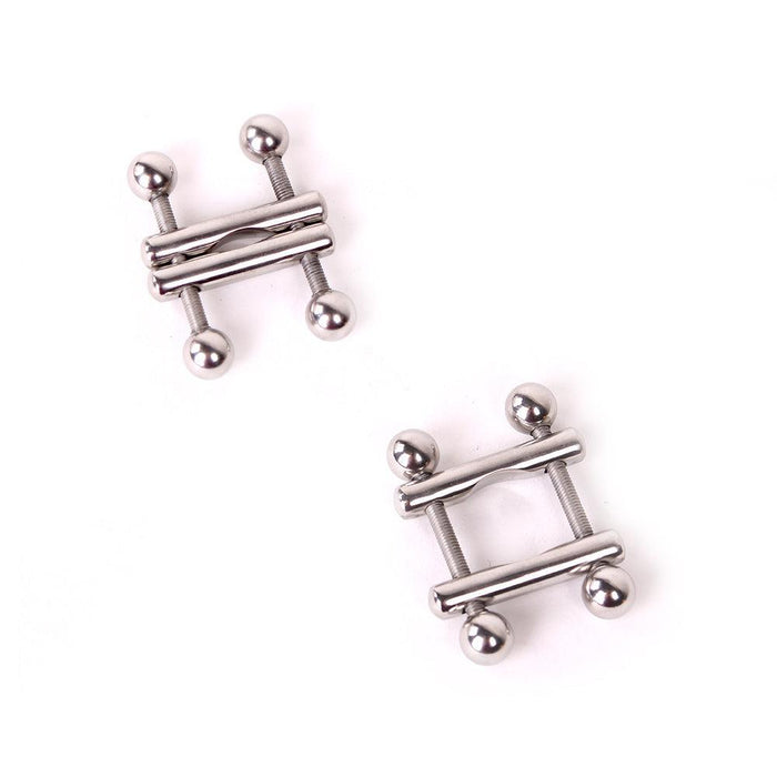 Kiotos - Verstelbare Tepelklemmen Met Balletjes - Zilver-Laced-up.nl