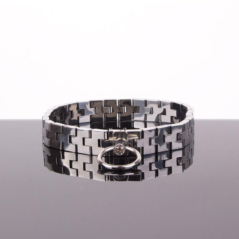 Kiotos - Watch band Collar met Schakels - O-ring met Swarovski Kristal En Slot-Laced-up.nl