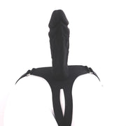 Kiotos - Strap-on met Siliconen Dildo - 20 x 4,7 cm - Zwart-Erotiekvoordeel.nl