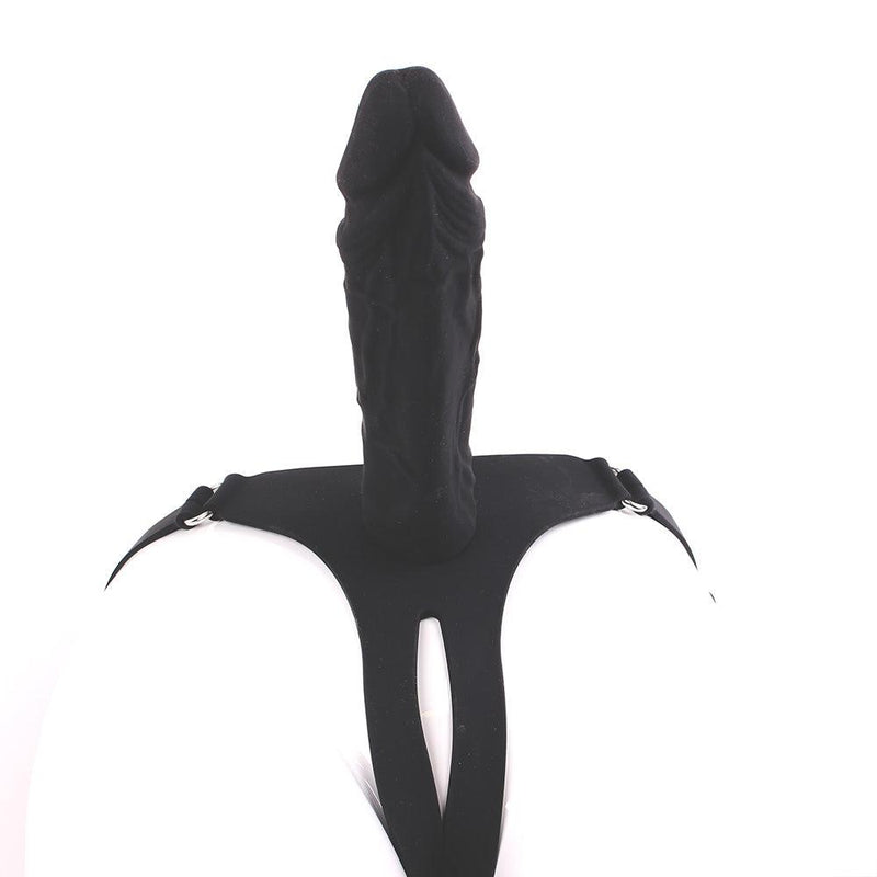 Kiotos - Strap-on met Siliconen Dildo - 20 x 4,7 cm - Zwart-Erotiekvoordeel.nl