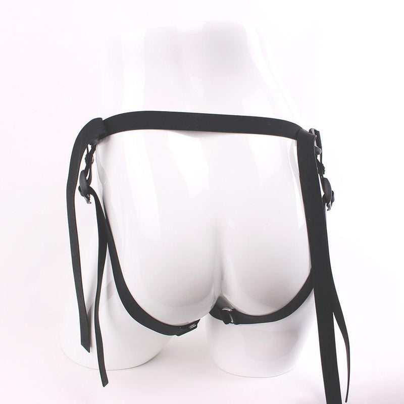 Kiotos - Strap-on met Siliconen Dildo - 20 x 4,7 cm - Zwart-Erotiekvoordeel.nl