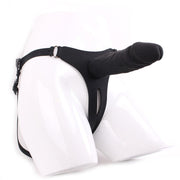 Kiotos - Strap-on met Siliconen Dildo - 20 x 4,7 cm - Zwart-Erotiekvoordeel.nl