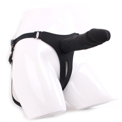 Kiotos - Strap-on met Siliconen Dildo - 20 x 4,7 cm - Zwart-Erotiekvoordeel.nl