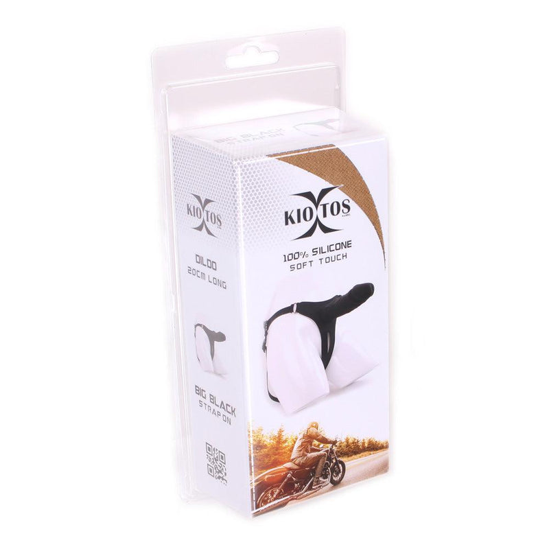 Kiotos - Strap-on met Siliconen Dildo - 20 x 4,7 cm - Zwart-Erotiekvoordeel.nl