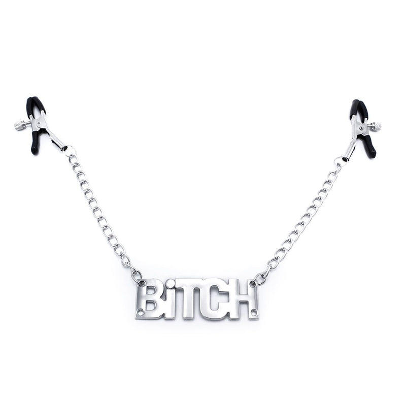 Kiotos - Tepelklemmen Met Ketting En Tekst BITCH-Laced-up.nl